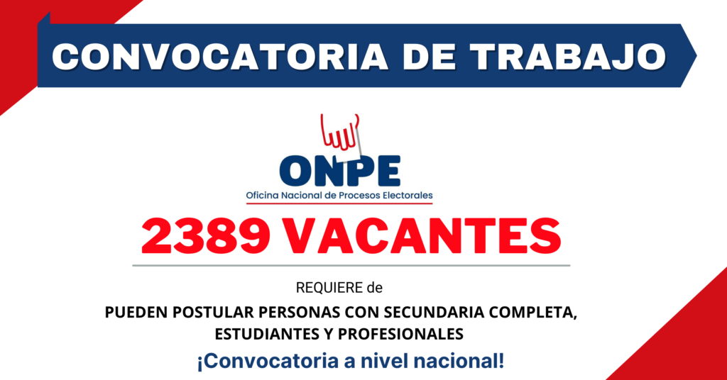 Convocatoria ONPE 2026
