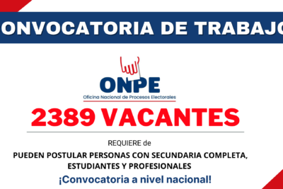 Convocatoria ONPE 2026